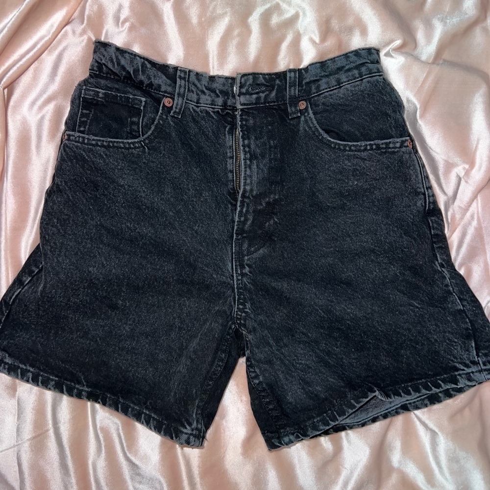 Zara Mid Thigh Shorts! These are black denim, and a size 4